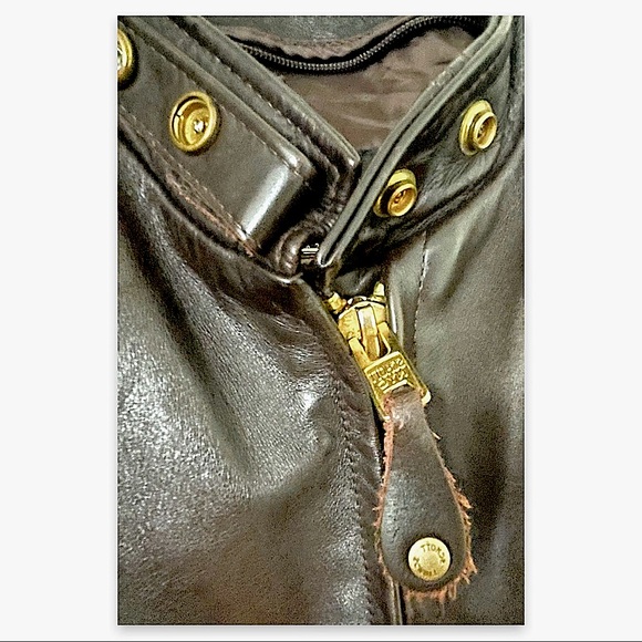 SCHOTT NYC | Leather Moto Jacket | Dark Brown | size 42 - Picture 10 of 13
